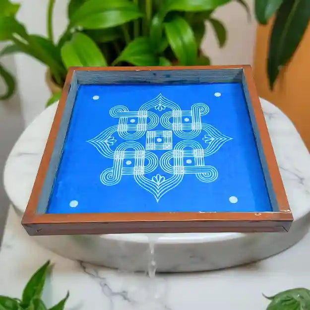 Rangly Padi Kolam Model 5  Rangoli Stencil Wooden  10x10 Inches  Pack of 1 Piece