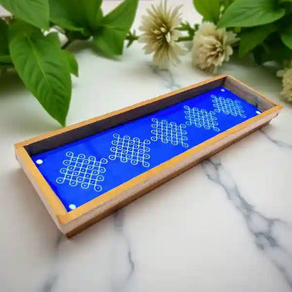 Rangly Kambi Kolam Model 3  Border Rangoli  Wooden 17x5 Inches  Pack of 1 Piece