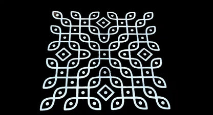 Rangly Kambi Kolam Model 2 Rangoli Stencil Wooden  10x10 Inches  Pack of 1 Piece