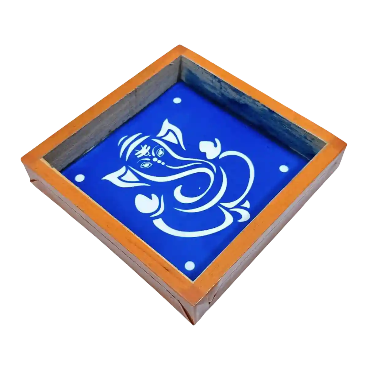Rangly Ganesha Rangoli Stencil Wooden 5*5 Inches Pack of 1 Piece
