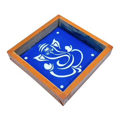 Rangly Ganesha Rangoli Stencil Wooden 5*5 Inches Pack of 1 Piece