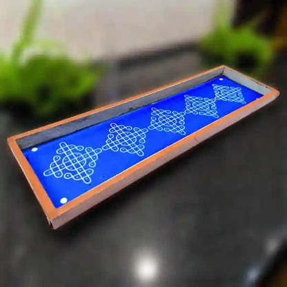 Rangly Kambi Kolam Model 4  Border Rangoli  Wooden 17x5 Inches  Pack of 1 Piece