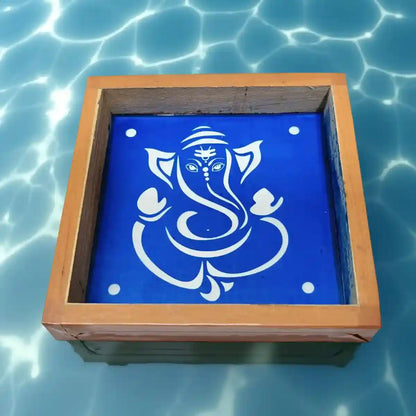 Rangly Ganesha Rangoli Stencil Wooden 5*5 Inches Pack of 1 Piece