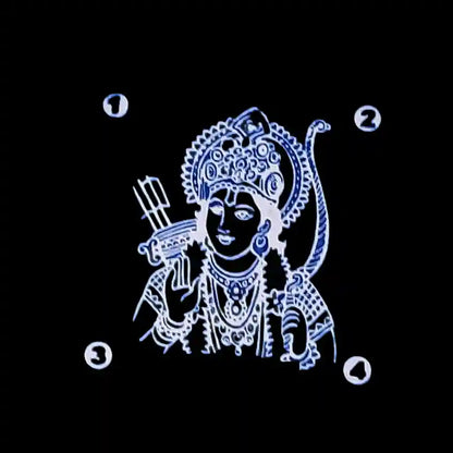 Rangly Ramar Face Rangoli Stencil Wooden 5*5 Inches Pack of 1 piece