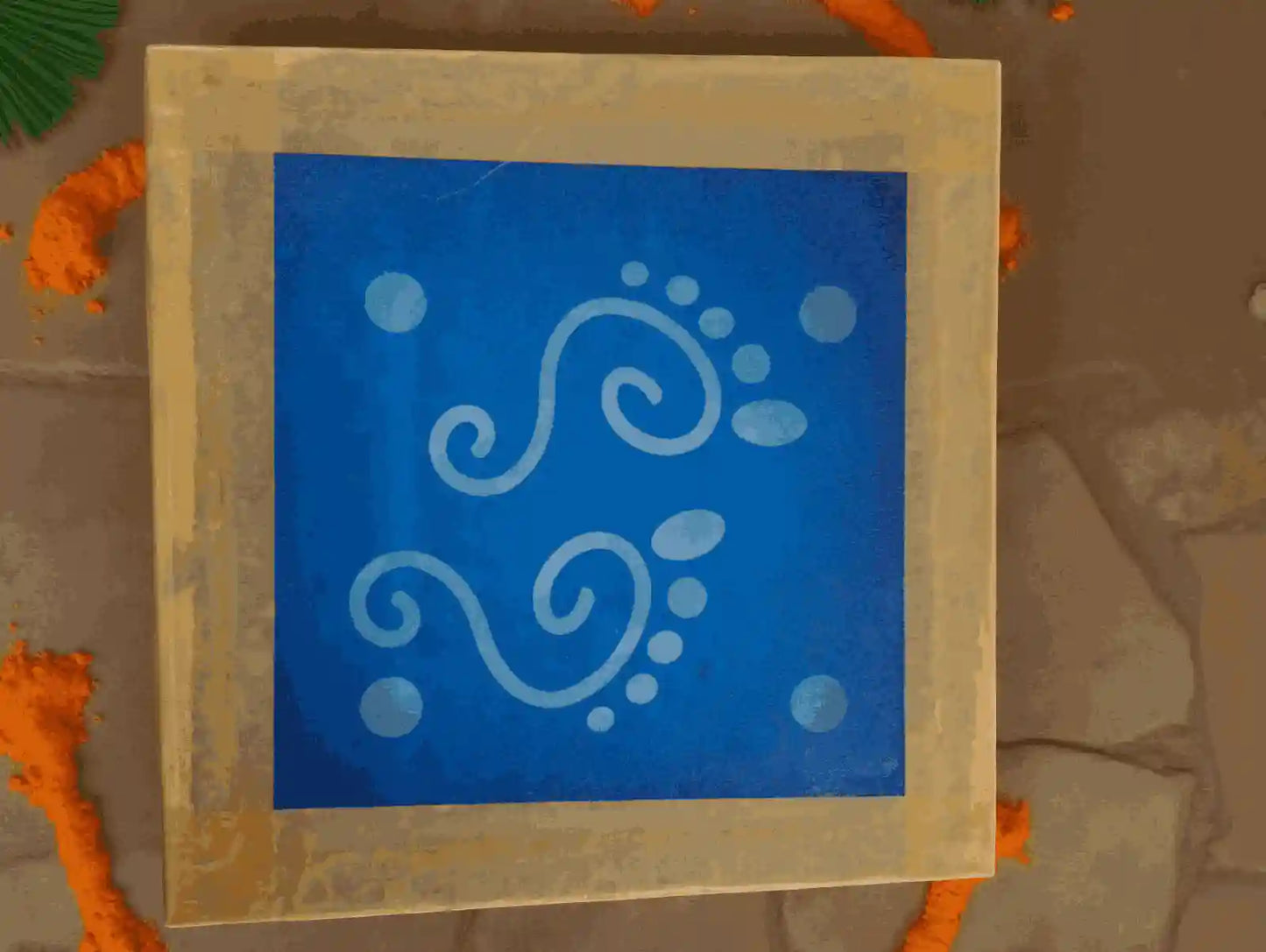 Rangly  Lakshmi Model 2   Rangoli Stencil Wooden 5*5 Inches Pack of 1 piece