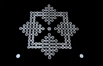 Rangly Kambi Kolam Model 4 Rangoli Stencil Wooden  10x10 Inches  Pack of 1 Piece