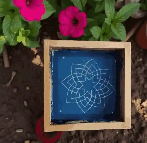 Rangy Circle  Rangoli Stencil Wooden 5*5 Inches Pack of 1 piece