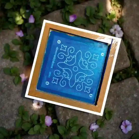 Rangly  Butterfly Design 1 Rangoli Stencil Wooden 5*5 Inches Pack of 1 piece