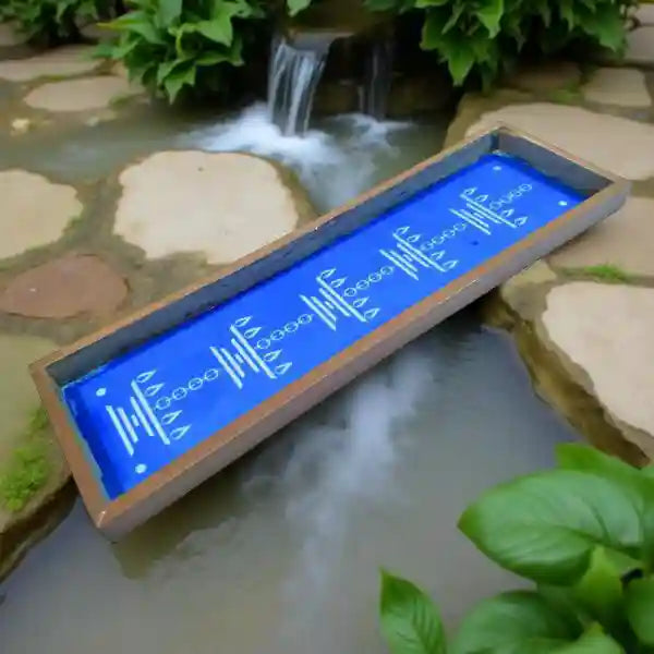 Rangly Hanging Diya   Border Rangoli  Wooden 17x5 Inches  Pack of 1 Piece