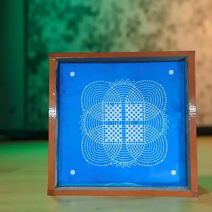 Rangly Padi Kolam Model 2  Rangoli Stencil Wooden  10x10 Inches  Pack of 1 Piece