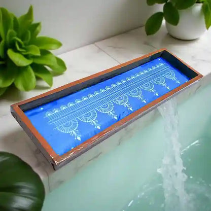 Rangly Toran Border  Rangoli Stencil Wooden 17x5 Inches  Pack of 1 Piece