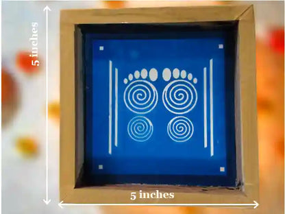 Rangly  Lakshmi Padham Model 3 Rangoli Stencil Wooden 5*5 Inches Pack of 1 piece