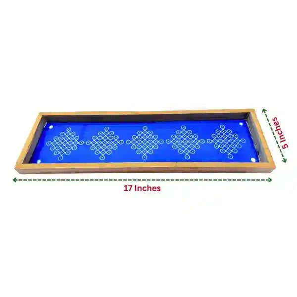 Rangly Kambi Kolam Model 4  Border Rangoli  Wooden 17x5 Inches  Pack of 1 Piece
