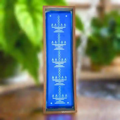 Rangly Hanging Diya   Border Rangoli  Wooden 17x5 Inches  Pack of 1 Piece