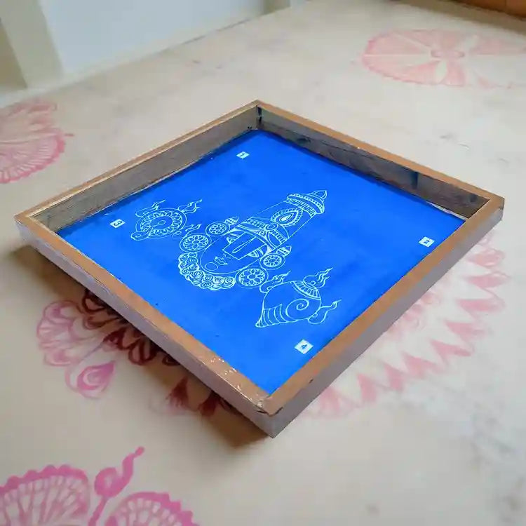 Rangly Tirupati Balaji Face Rangoli Stencil Wooden  10x10 Inches  Pack of 1 Piece