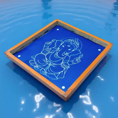 Rangly Ganesha Rangoli Stencil Wooden 10*10 Inches Pack of 1 Piece