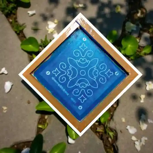 Rangly  Butterfly Design 1 Rangoli Stencil Wooden 5*5 Inches Pack of 1 piece