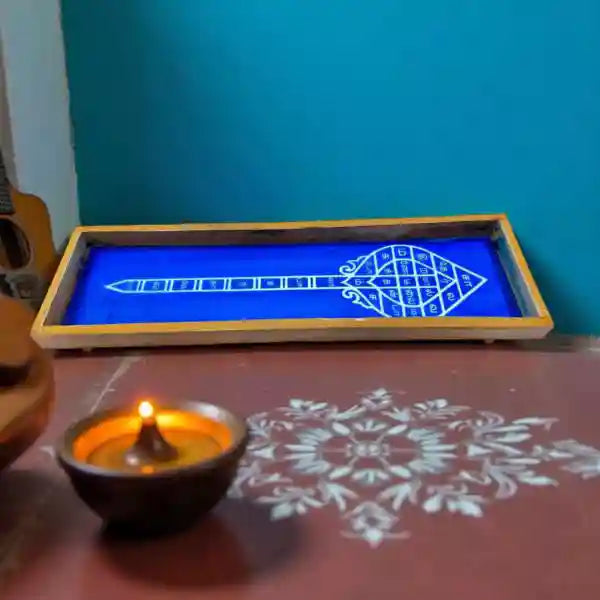 Rangly Sastra Bandham  Border  Rangoli Stencil Wooden 17x5 Inches  Pack of 1 Piece