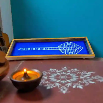 Rangly Sastra Bandham  Border  Rangoli Stencil Wooden 17x5 Inches  Pack of 1 Piece