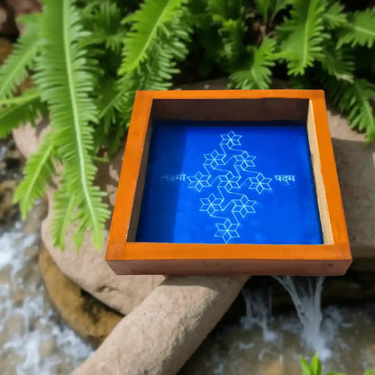 Rangly  Star-Shaped Kolam Rangoli Stencil Wooden 5*5 Inches Pack of 1 piece