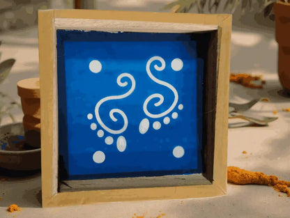 Rangly  Lakshmi Model 2   Rangoli Stencil Wooden 5*5 Inches Pack of 1 piece