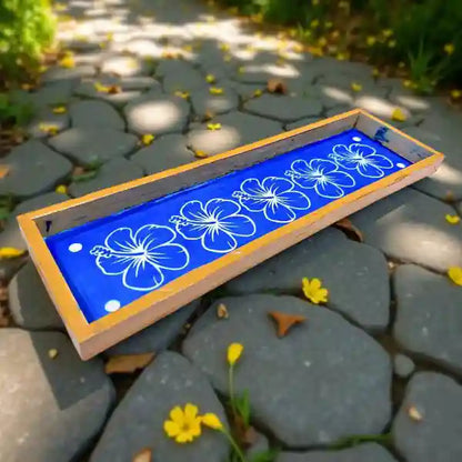 Rangly Shoe Flower Border Rangoli Stencil Wooden 17x5 Inches  Pack of 1 Piece