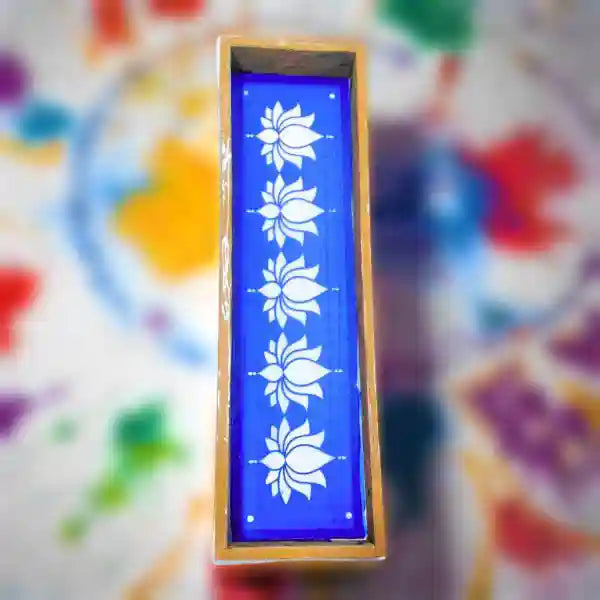 Rangly Lotus Border Rangoli(Model 2) Wooden 17x5 Inches  Pack of 1 Piece