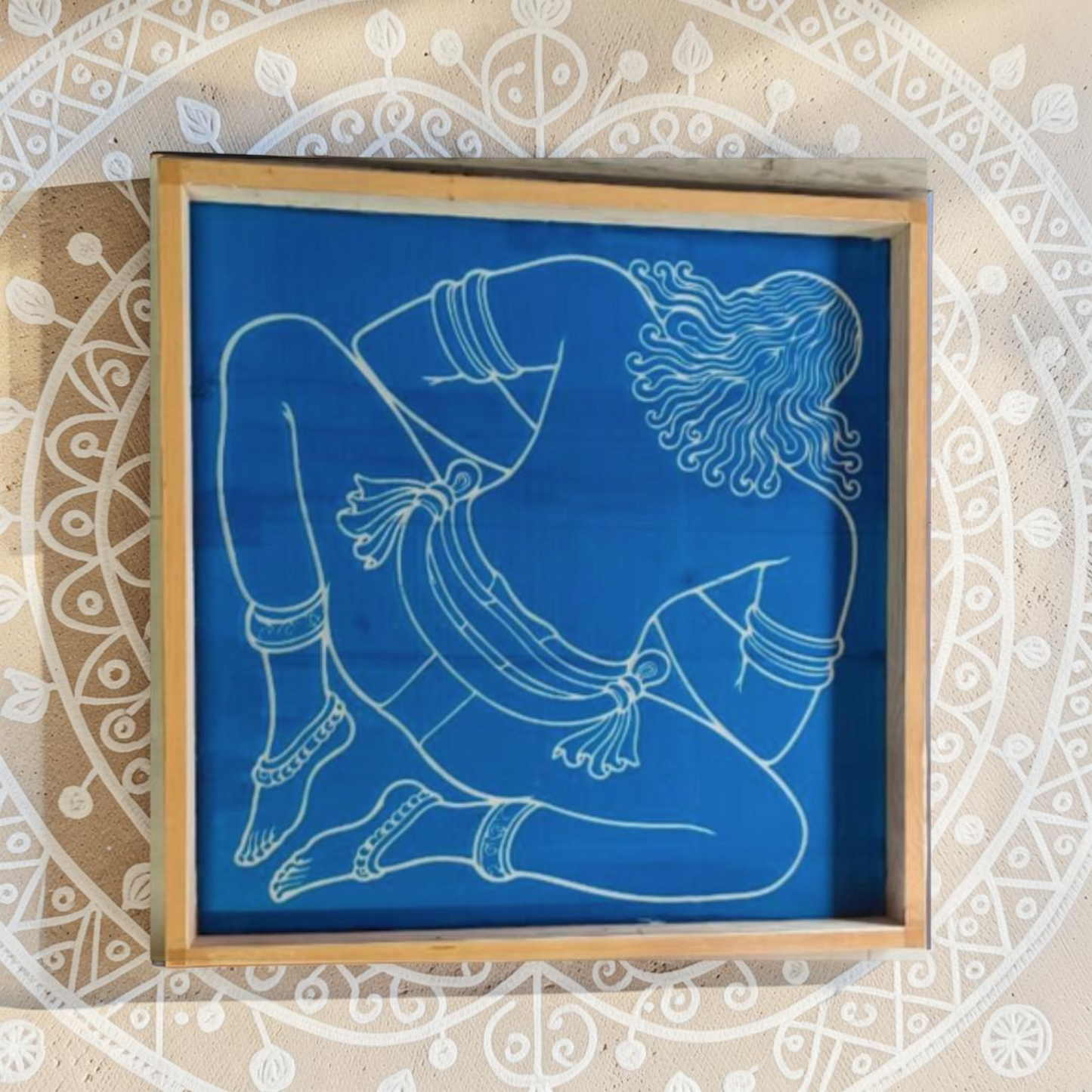 Rangly Jumbo  Vastu Purusha Model 3 Stencil Wooden 16x16 Inches Pack of 1 piece