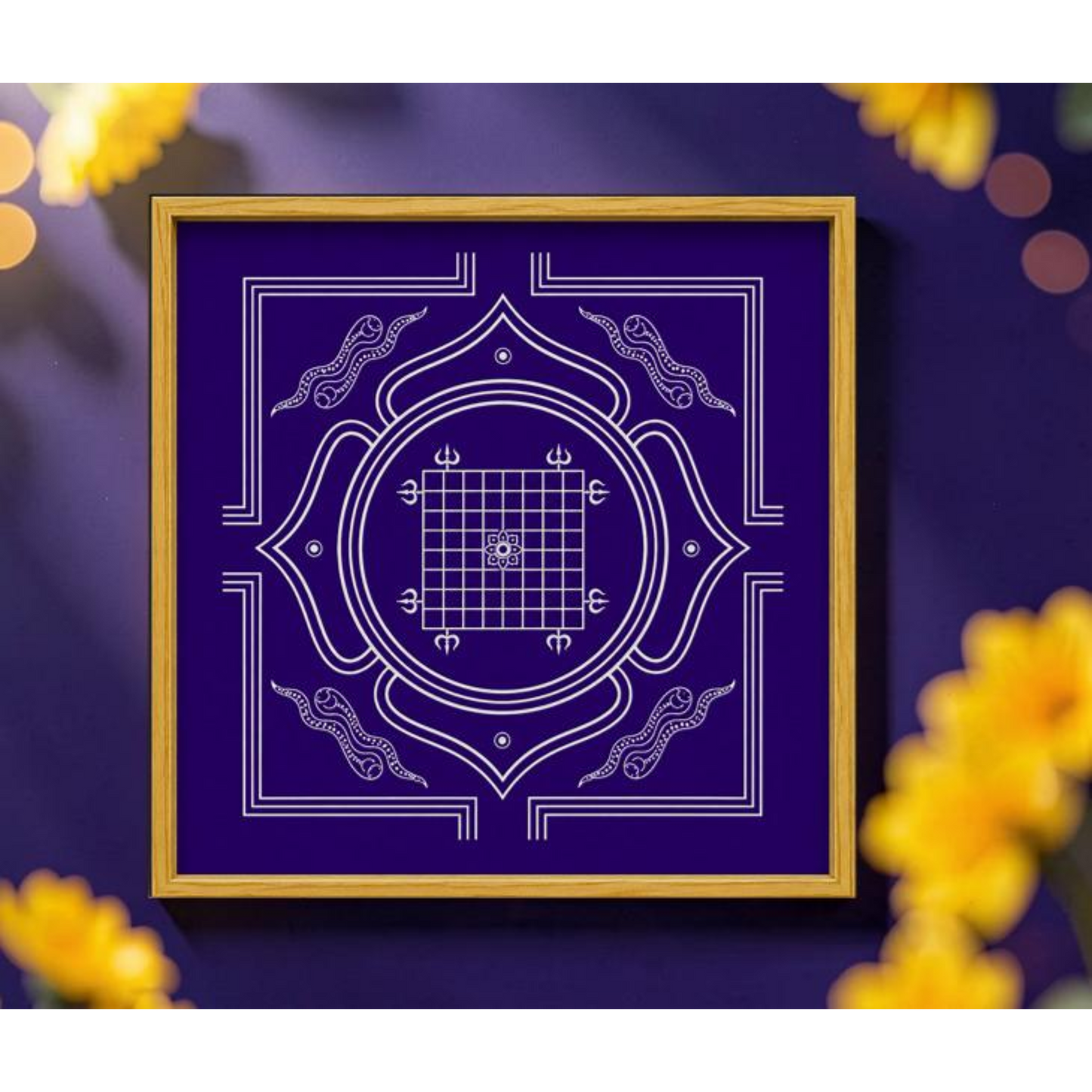Vastu Yantra Kolam Stencil  Wooden  Pack of 1 piece