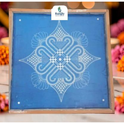 Rangly Square Rangoli Stencil  Pack of 1 piece - WJ2404